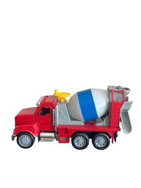 Battat Driven Cement Mixer Toy Truck 7 Inch Vehicle Lights Sounds
